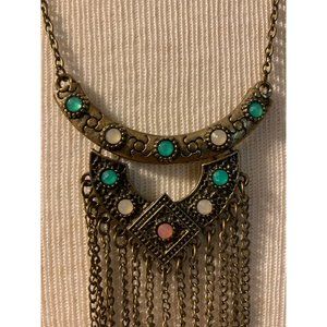 Vintage Hanging Necklace beautiful detail Adjustable length Art Deco Styling